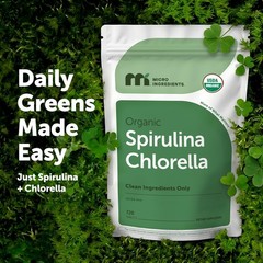 Organic Spirulina Chlorella Tablets, 720 Count | 4 Month Supply | 50/50 Algae…