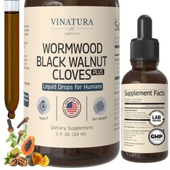 VINATURA Wormwood Black Walnut Cloves Liquid Cleanse Detox Supplement 2oz