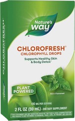 Liquid Chlorophyll Drops Supports Detox Skin Internal Deodorant Mint 2oz/ 1 unit