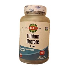 KAL Lithium Orotate 5 mg 180 Veg Caps Exp 02/2029