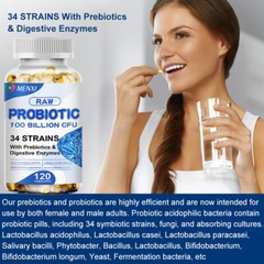 2X Digestive Enzymes Prebiotic & Probiotics Gas, Constipation & Bloating Relief