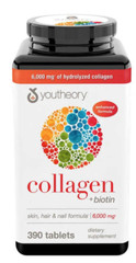 youtheory Collagen Plus Biotin 390 tablets Exp: 10/25 Free Shipping