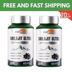 Flynew Shilajit Ultra Optimal Potency, Shilajit Extract with L-Arginine 2 pac…