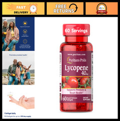 Premium Lycopene 40mg Softgels – Antioxidant Support, Heart Health, 60 Rapid Rel