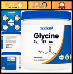 Glycine Powder 1lb – Non-GMO, Gluten Free, Pure Amino Acid Supplement