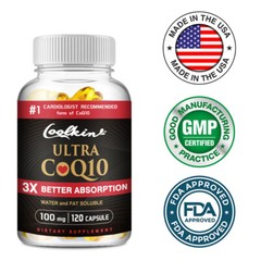 Ultra CoQ10 100mg – Vitamin E – Heart and Cardiovascular Health, Energy Support