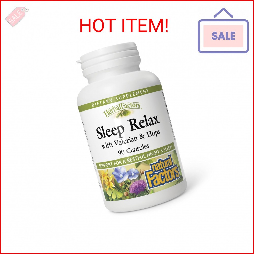 Herbal Factors Sleep Relax Formula by Natural Factors, Natural Sleep Aid with Va