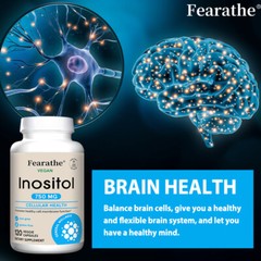 Inositol 750 Mg Supplement Promote Cell Brain Muscle Liver Health 120 Capsules