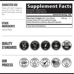 Flora Fulvic | Fulvic Acid + Humic Acid Complex – 550 Mg | Mined in Utah, Prehis