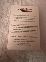 Cysticlean 240mg PAC + D-Mannose 2g 30 Packets Urinary Health EXP 07/27