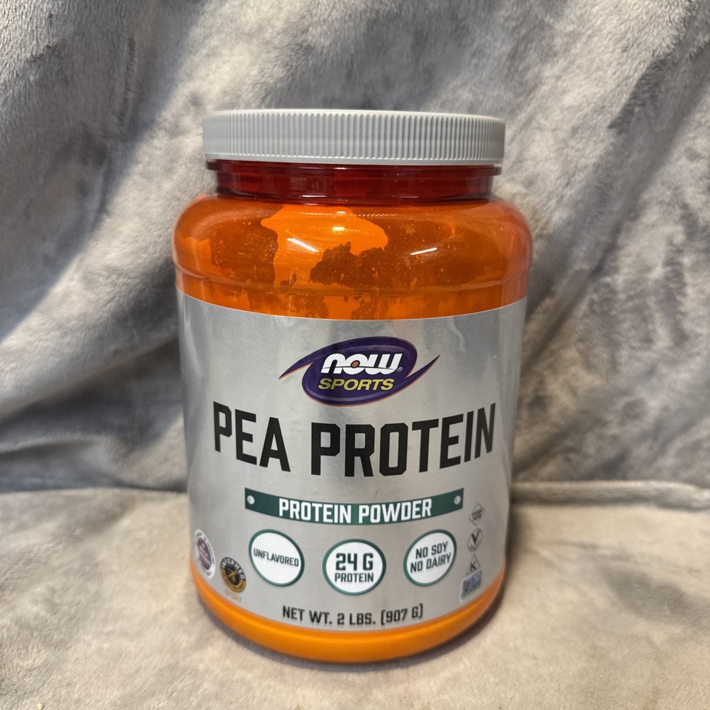 Now Foods Sports Pea Protein Natural Unflavored 2 lbs 907 g Dairy-Free, GMP