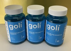 3x Goli Nutrition- Ashwagandha Mixed Berry Gummies – 60 Count BRAND NEW