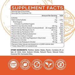 BionerLab Potassium Magnesium Gummies with Vitamin D3 B6 C