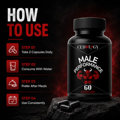 Cedulogy Male Performance Herbal Supplement 60 Capsules Men’s Daily Wellness