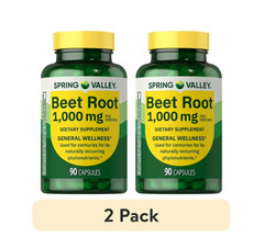 Spring Valley Beet Root Blood Health Dietary Supplement, 1000 Mg, 90 Count 2PACK