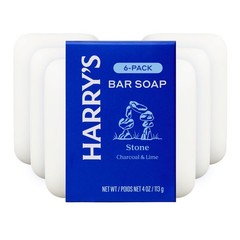 Harry’s Bar Soap for Men – Stone Scent, 4 oz Body Soap Bars, 6 Pack