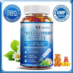 Stress Relief Gummies w/ Ashwagandha – Calm, Stress, Relax, Anxiety Mood Support
