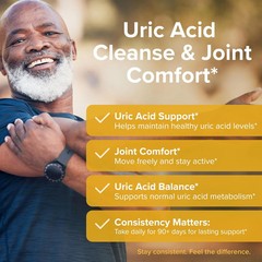 Inflamazol Purge Uric Acid Flush – Eat & Drink 120 Count (Pack of 1), Clear NEW