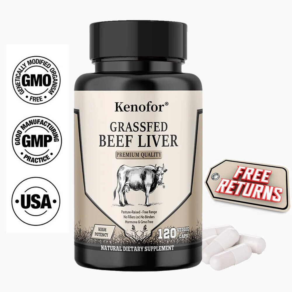 Desiccated Beef Liver Supplements, 100% Grass Fed Undefatted Beef Liver Capsules