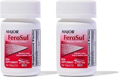 Major FeroSul Red 325 mg – 100 Red Tablets – 2 Pack