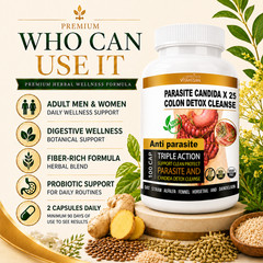 Intestinal Parasite Cleanse Detox Dietary Capsules Supports Digestion Free Ship
