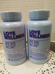 Love Wellness Bye Bye Bloat Vegan Supplement Digestive Health 60-CAPS EA (2PK)