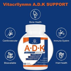 ADK Vitamin Supplement 20000 IU – High Potency Vitamins A, D3 and K1 for Heart,
