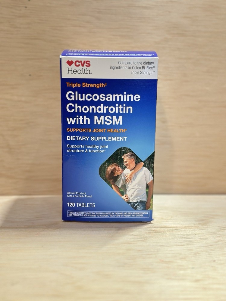 CVS Health Glucosamine Chondroitin with MSM Caplets, 120caplets Exp 2/28