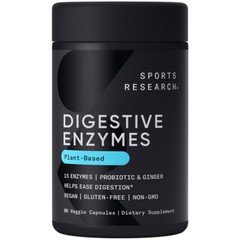 Digestive Enzymes + Probiotic 90 Capsules Ginger Plant Based Non-GMO