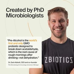 ZBiotics Pre Alcohol Probiotic Drink 12 Pack 0.47oz Bottles Travel Friendly