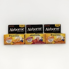 30 AIRBORNE Immune Support Vitamin C ZESTY ORANGE & VERY BERRY Tablets Exp:05/26
