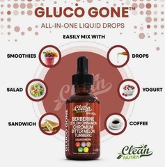 3 Bottles Clean Nutra Berberine with Ceylon Cinnamon Supplement Liquid Drops NEW