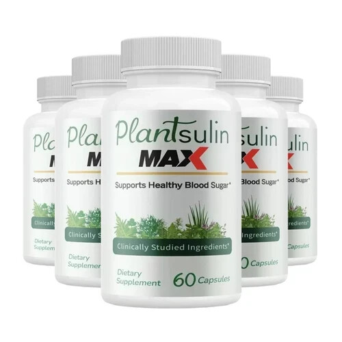 5-Pack Plantsulin Max Capsules, Supports Immune Defense & Weight Loss – 300 Caps