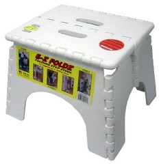 B&R Plastics 101-6 White EZ Foldz Step Stool