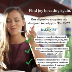Balincer Digestive Enzymes Pancreatin Enzimas Digestivas 30 To 120 Caps