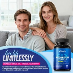 ViYouth Magnesium 7-advanced 1000mg 2-Pack High Absorption Bone & Heart Health