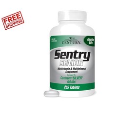 Natural Sentry Senior Tablets 265 Count – Energy & Heart Support for Adults 50+
