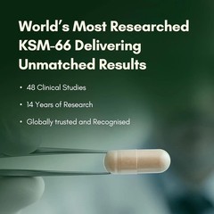 Ashwagandha KSM-66 | 5% Withanolides | 100% Pure Root Extract | 60 Capsules (2x)
