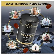 Pure Himalayan Shilajit Gold Gummies, 60-Pack, 30-Day Supply 3000mg WXW