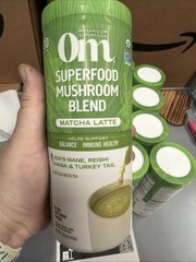 Om Mushroom Superfood Matcha Latte Blend Mushroom Powder, 8.47 Ounce. 05/26