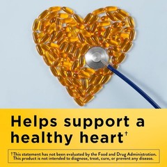 320 Count Burp Less Fish Oil Omega-3 Softgels, Heart & Brain Health Support