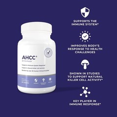 AHCC Immune Support Supplement 60 Veggie Capsules Natural Killer Cell Activity