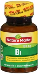 VIT B1 100MG TABLET 100CT NATURE MADE thiamine mononitrate (vit B1)
