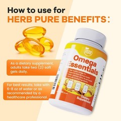 Omega-3 Fish Oil 2000mg Softgels, 600mg EPA & 400mg DHA, 60 Count
