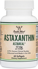 Astaxanthin Astareal 12Mg Max Strength, Natural, Made in the USA by Double Wood