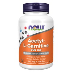 NOW FOODS Acetyl-L-Carnitine 500 mg 100 Veg Capsules