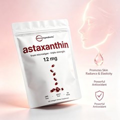 Natural Astaxanthin 12mg Skin Elasticity UV Protection Anti Wrinkle Beauty 120