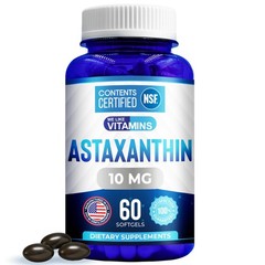 Astaxanthin 10mg Softgel – Highly 60 Count (Pack of 1)