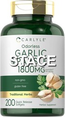 200 Cápsulas de Ajo y Perejil Sin Olor Suplemento Herbal Calidad Premium
