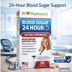 Dr. Stephanie’s Blood Sugar 24 Hour Extra Strength A1C, 90 Capsules – Exp 3/2027